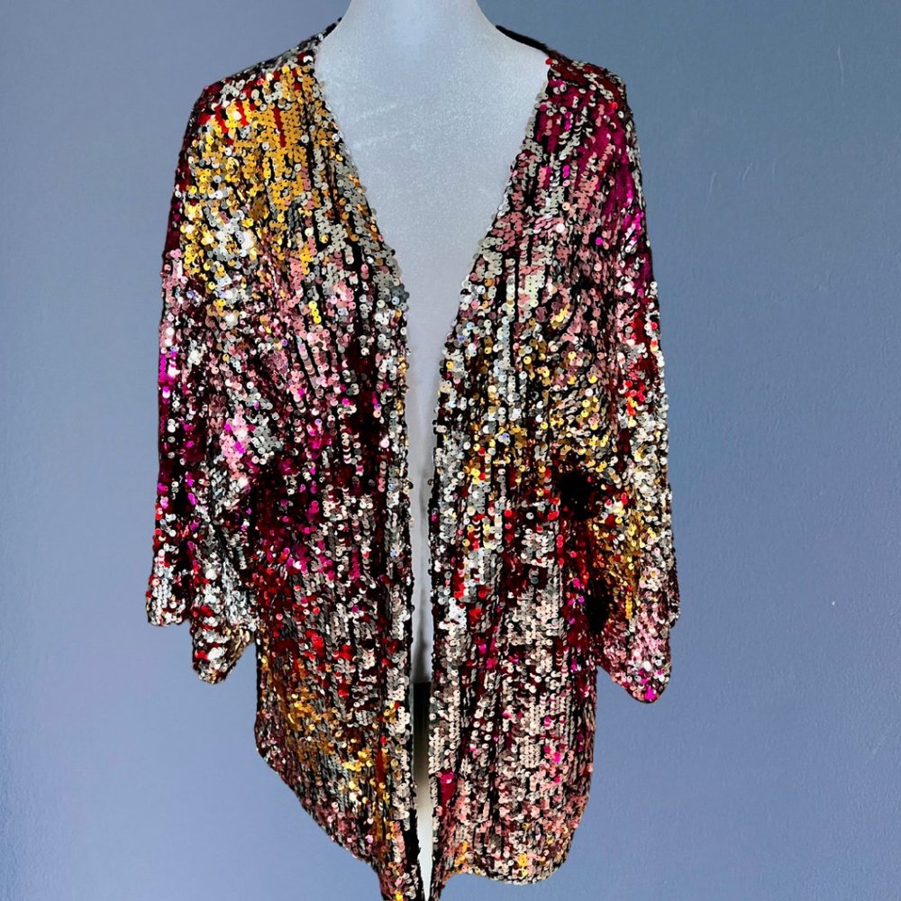 *VINTAGE* Oversized Y2K Sequin Duster